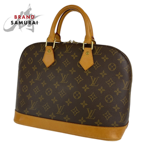 LOUIS VUITTON ルイヴィトン モノグラム アルマPM ブラウン 茶 ゴールド金具 PVC M51130 ハンドバッグ トートバッグ レディース 404260