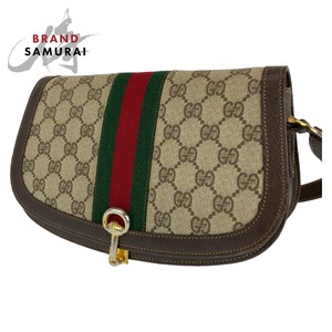 GUCCI グッチ ヴィンテージ オールドグッチ シェリーライン GGスプリームキャンバス ショルダーバッグ 斜め掛けバッグ レディース 404729