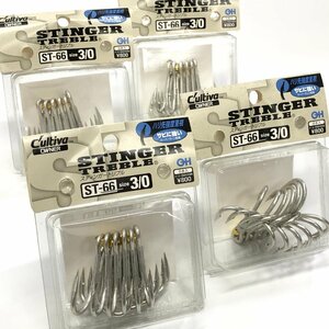 Q 【未使用 4セット まとめ】 スティンガー トリプル ST-663/0 オーナー カルティバ フック 針 | STINGER TRIPLE 釣具 アクセサリー