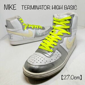 NIKE/ナイキ★TERMINATOR/ターミネーター★336609-111★ホワイト×シルバー×ボルト★白×銀×黄★27.0cm