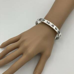 希少 メンズ ティファニー アトラス ピアスド ナロー カフ バングル ブレスレット シルバー925 Tiffany Men's Atlas cuff Bangle Braceletの画像2