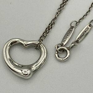 ☆ ティファニー オープンハート ネックレス ペンダント シルバー 925 Tiffany&co Open Heart Necklace Pendant エルサペレッティ