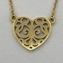 ☆ 希少品 ティファニー エンチャント ハート ネックレス ペンダント ゴールド 750 K18 18金 Tiffany&co Enchant Heart Necklace Pendant_画像4