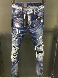 【未使用】 DSQUARED2 サイズ48 ディースクエアード デニム ジーンズ ジーパン Gパン パンツ ボトムス