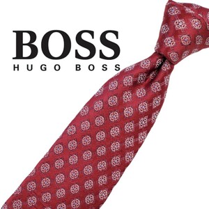 429/ 美品 HUGO BOSS ヒューゴボス 中古 USED 小紋柄 ネクタイ