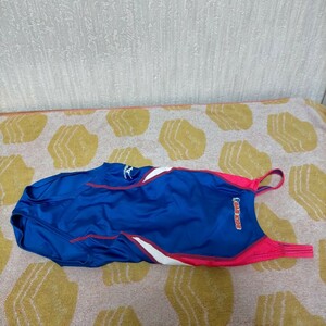 レディース 競泳水着 練習 水着 ワンピース ブルー レッド 系 140 ミズノ MIZUNO NAS KIDS