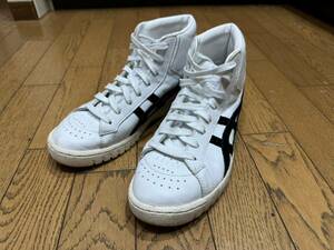 [アシックス] Tiger GEL-PTG MT [タイガー ゲル ピーティージー ミッドトップ ファブレ ポイントゲッター MID TOP] WHITE/BLACK hl7w4-0190