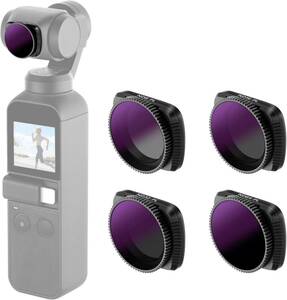 Neewer 磁気ND/PLフィルターキット 4個 ND8/PL、ND16/PL、ND32/PL、ND64/PLフィルター DJI Osmo Pocket 2/Osmo Pocket 1カメラに対応