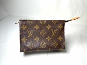 28 1円 ■極美品■ LOUIS VUITTON ルイヴィトン M47546 モノグラム ポッシュ トワレット15 メイクポーチ マルチケース ブラウン