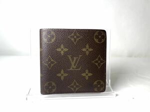 114 美品　1円 LOUIS VUITTON ルイヴィトン M61675 モノグラム ポルトフォイユマルコ 二つ折り 財布 ウォレット ミュルティブル