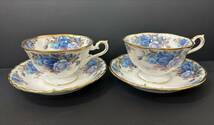 ◇◆3045a　英国製　ROYAL ALBERT　ロイヤルアルバート　 ムーンライトローズ　ティーカップ＆ソーサー　2客セット　保管品◆◇_画像1