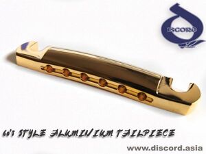 ★60's STYLE ALUMINIUM TAILPIECE アルミテールピース GOLD 2