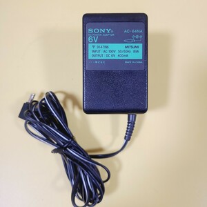 0127-2 ** SONY original AC adaptor AC-64NA Sony 6V charger postage 520 jpy **