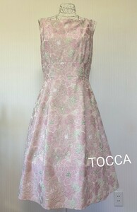 ☆【即決送料無料】TOCCAトッカフラワー刺繍ワンピースピンク系希少6大きいサイズ☆