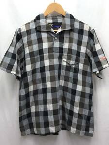 FATefe- tea short sleeves shirt polo-shirt check black X gray SKINNY men's 24012601