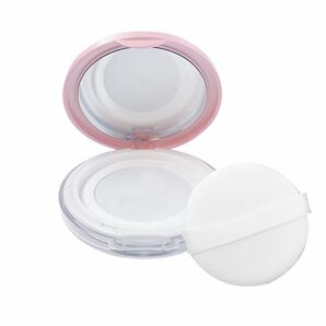 パウダーケース 鏡付き 携帯用 パフ付き カラー:ピンク 超薄型