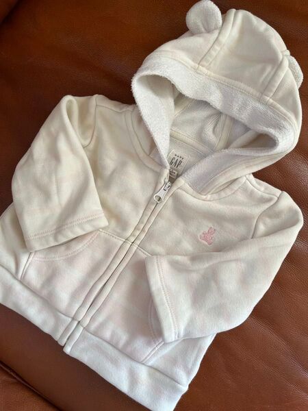 babyGAP パーカー 女の子 ボーダー くま耳