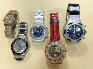 SWATCH まとめて5本 ジャンク品 IRONY クロノグラフ 1999 他