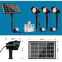 【新品送料無料】MEIKEE【最新改良版】ソーラー ガーデンライト ソーラーライト 屋外 スポットライト 太陽光パネル充電 光センサー 分離式_画像5