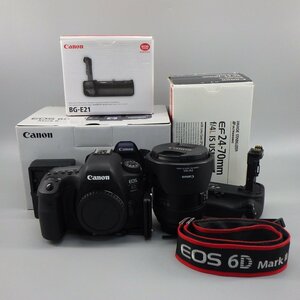 1円～ Canon キヤノン EOS 6D Mark　EF24－70ｆ/4L IS USM ※動作確認済み 現状品 箱付き カメラ 332-2395945【O商品】