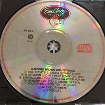 クリフォード・ブラウン・ウィズ・ストリングス/40JD-14/帯付/貴重'83年国内初版CD/定価￥4000/CLIFFORD BROWN WITH STRINGS/WEST GERMANY_画像4