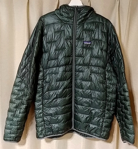 Patagonia パタゴニア マイクロ パフ フーディ Micro Puff Hoody メンズ ナイロン 中綿 ジャケット XL カーボン 深緑