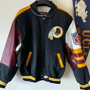 ジェフハミルトン レッドスキンズ redskins NFL スタジャン レザー ジャケット USA starter