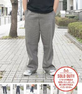 【完売品】木梨サイクル ワイドロングパンツ ヒッコリー KINASHI CYCLE XLサイズ