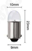 10個 角マーカー用 BA9S 12V 24V レンズ LED 電球 ホワイト 白 デコトラ_画像2