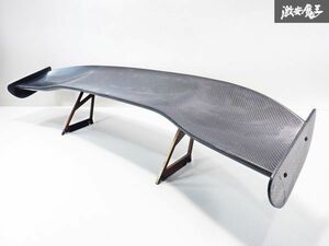 【程度良好】 メーカー不明 汎用 カーボン 3D GTウィング ウィング スポイラー エアロ 外装 全長：約150cm CT9A ランエボ7にて使用 棚31