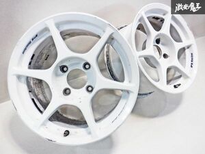 P1 RACING P1レーシング 15インチ 8J +22 PCD 114.3 4H 4穴 ホイール 単体 2本 シビック インテグラ AE86 レビン トレノ 旧車 等に 棚39A