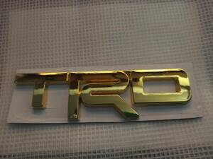 【送料込】TRD(トヨタテクノクラフト) 3Dエンブレム 両面テープ ゴールド 金属製 トヨタ　新型 