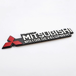 【送料込】MITSUBISHI(三菱) 3Dエンブレムプレート 縦2.9cm×横16cm×厚さ1ｍｍ アルミ製 デリカ アウトランダー ランサー エクリプス