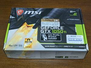 MSI GeForce GTX 1050 Ti 4GT LP ビデオカード オリジナル箱入り LPブラケット付