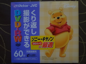  новый товар DVD-RW повторение фотосъемка возможно двусторонний видеозапись для 60 минут VD-W60POA Victor сделано в Японии Винни Пух Disney отправка 94