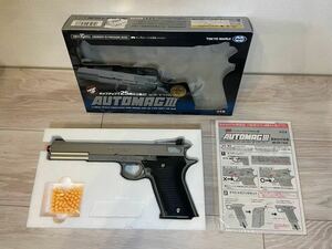 未使用品 東京マルイオートマグ3 AUTOMAG III 日本製 エアーソフトガン 対象年令10才以上 TOKYOMARUI エアガンBB シルバー