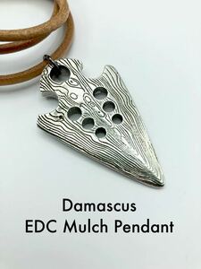 ［赤字大放出］ダマスカス EDC マルチペンダント ネックナイフ ネックレス セルフディフェンスギア