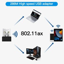 WiFi6 アダプター 無線LAN子機 ミニ USBドングル AX286 ネットワークカード 2.4GHz 802.11ax windows10 11 ドライバーフリー f_画像6