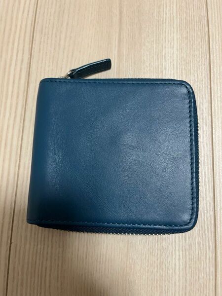 BUSINESS LEATHER FACTORY 牛本革　ラウンド二つ折り財布