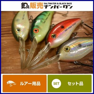 【1スタ☆セット】ボーマー ファットフリーシャッド 4個セット BOMBER Fat Free Shad クランクベイト バス ブラックバス 等に（KKM_O1）