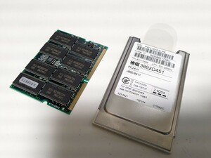 Apple AirMacカード　メモリ256MB(128かも) PowerBookG3 500MHzから取り外し ノートPC用メモリ SODIMM