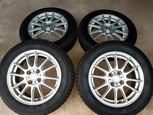 GRASS ST☆15×5.5J☆アイスパートナー2☆ 185/60R15☆バリ山4本セット☆フィット　アクア　ヴィッツ　キューブなどに♪175/65R15互換