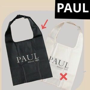 PAUL ポール エコバッグ トートバッグ パン屋　黒