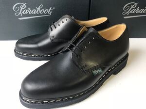 новый товар # размер UK9 (27.5-28cm)#PARABOOT/a Lulu /ARLES/ кожа обувь / простой палец на ноге обувь /703812/ мужской / Paraboot / черный / чёрный