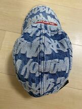 美品 Supreme シュプリーム Fat Tip Jacquard Denim Camp Cap キャップ キャンプキャップ 2022 SS 帽子 デニム ジャガード ロゴ _画像2