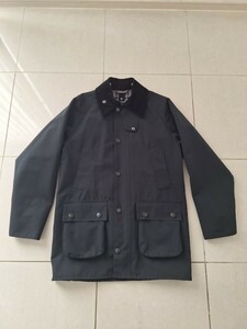 美品！短時間使用のみ Barbour×BEAMS F 別注 BEDALE-F 2レイヤージャケット バブアービデイル クラシックフィット ノンオイル ブラック黒