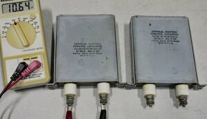 GENERAL ELECTRIC★GE オイルコンデンサー★10μF 600V.DC★２個セット★中古現状品★MADE IN U.S.A