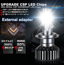  三菱 デリカD2 新型CSP LEDヘッドライト 明るさ300%UP T10ウェッジ球プレゼント中 Hi/Lo 車検対応ホワイト6500K 保証付 MB15S MB36S MB37S_画像4