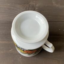 ヴィンテージ アメリカ フッテッドマグカップ 陶器 / コップ 食器 コーヒーマグ 珈琲 紅茶 花柄 雑貨 インテリア 古い 昔 1970'_画像6