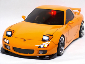 タミヤ MAZDA RX-7(FD3S) 電飾付 塗装済完成ボディ　キャメルイエロー